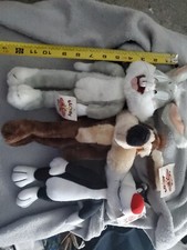 VTG 1995 ACE Looney Tunes SYLVESTER BUGS BUNNY Wle E Plush 12"
