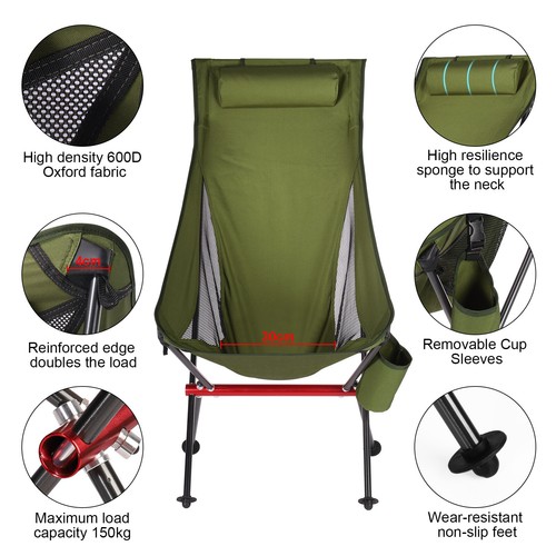 Ultralight Outdoor Portable Folding Camping Chair Fishing Chair Carrying Bag - Picture 33 of 46