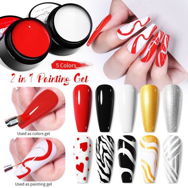 BORN PRETTY Painting Gel Nail Polish Gold Silver Liner Metallic Mirror UV Gel UK BORN PRETTY Painting Gel Nail Polish Gold Silver Liner Metallic Mirror UV Gel UK