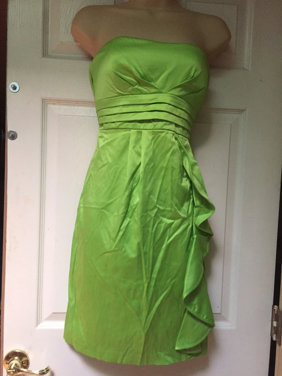 Lime green cheap strapless dress