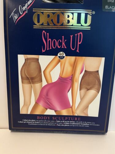 NEU Oroblu Shock Up SCHWARZ Body Skulptur Lifter Strumpfhose Größe II Medium - Bild 3 von 5