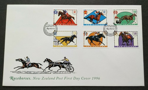 1996 New Zealand Sports Games Horse Racing Racehorses 6v Stamps FDC - Picture 1 of 2
