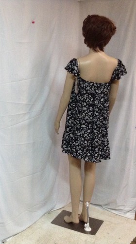 Mossimo Women's Off Shoulder Tiered Ruffle Floral Dress Black Size M - Picture 9 of 11