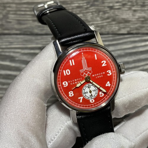 Sowjetische Herrenuhr Pobeda Vintage Mechanisch UdSSR Armbanduhr Olympisches Spiel - Bild 5 von 12