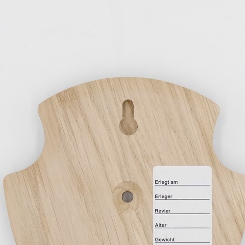 3 Piezas De Placas De Trofeo De Ciervo En Roble Claro Pequeñas AF 19 CM X 11 CM - Imagen 3 de 7