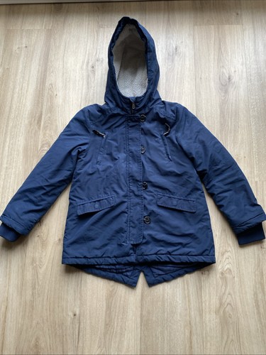 Warme Winterjacke Anorak Mädchen Gr. 128 blau