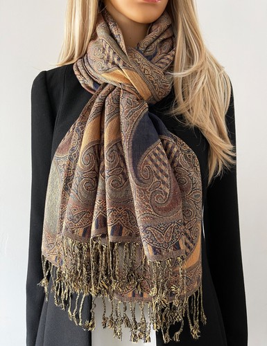 Large Pashmina Scarf Wedding Shawl Wrap Long Leopard Print Paisley Floral Animal - Picture 531 of 875