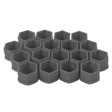 20PCS Wheel Lug Nut Bolt Center Cover Grey Caps & Tool for VW Audi Skoda 17mm