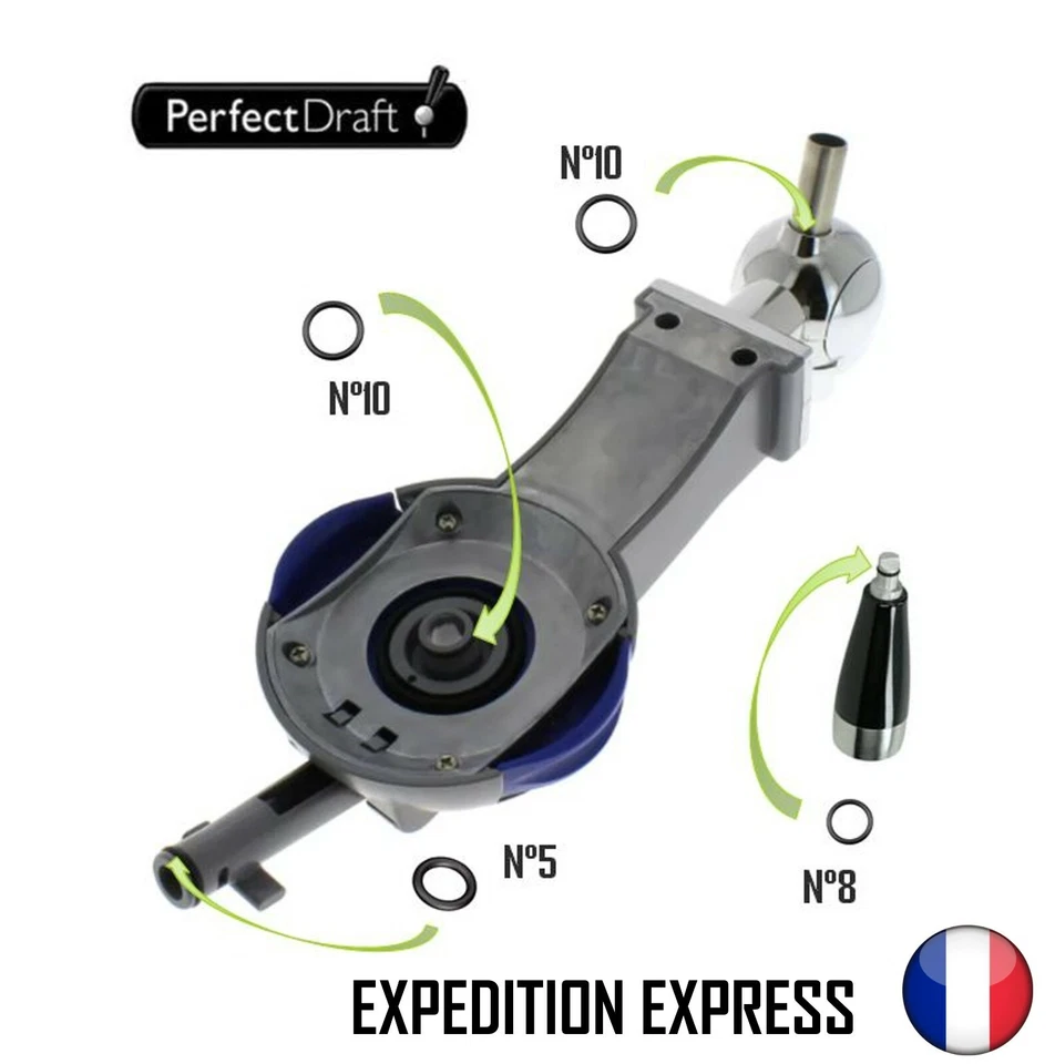 Kit 4 Joints Tireuse à bière PERFECTDRAFT Philips HD3720 HD3620 HD3610 HD3600