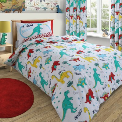 Dinosaur Animals Kids Bedding Set Childrens Duvet Cover Quilt