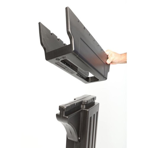 Plastic Mailbox Post Kit W/ Newspaper Access Rust Weather Resistant Durable - Picture 2 of 5
