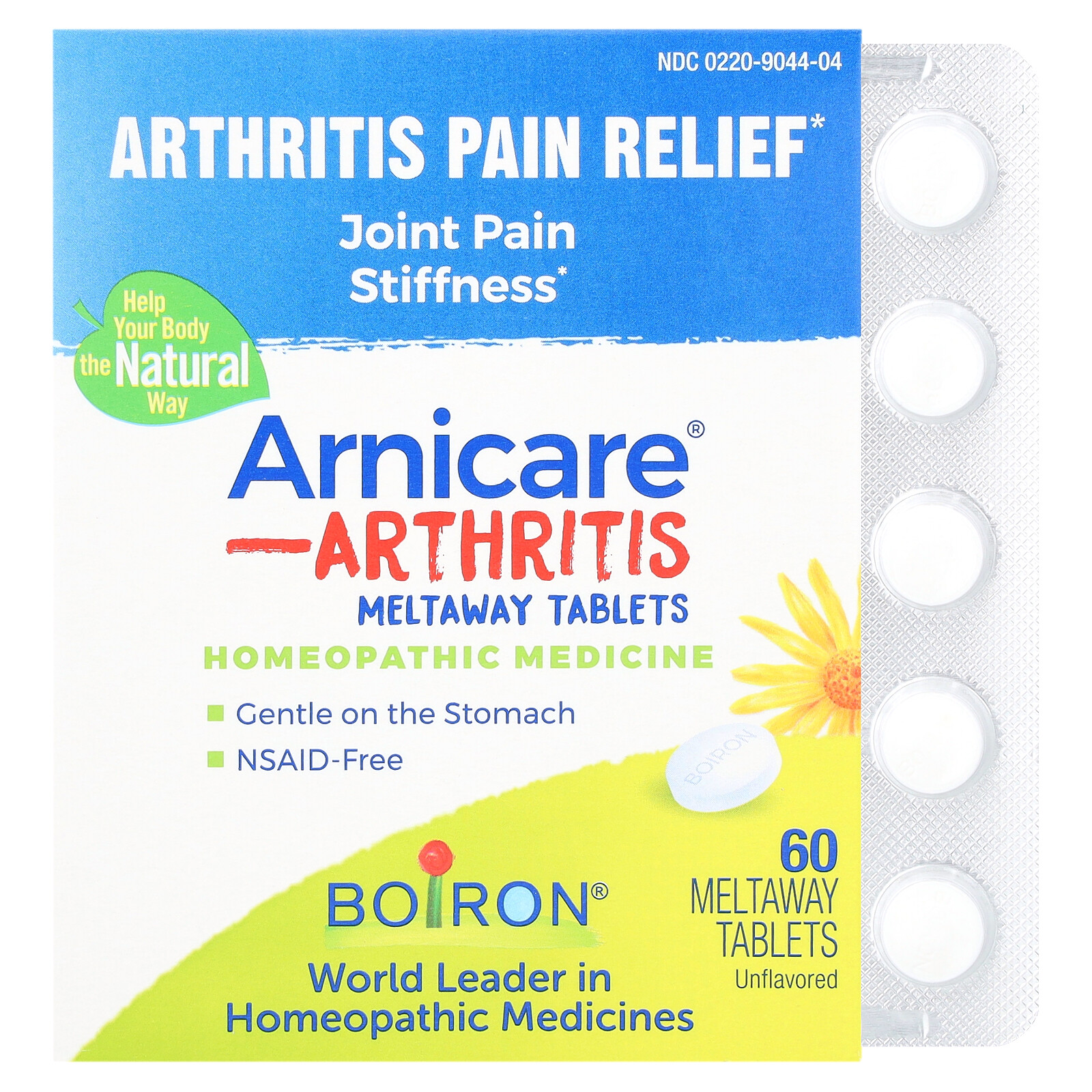 Arnicare, Артрит, Растаявшие таблетки, Без вкуса, 60 растаявших таблеток