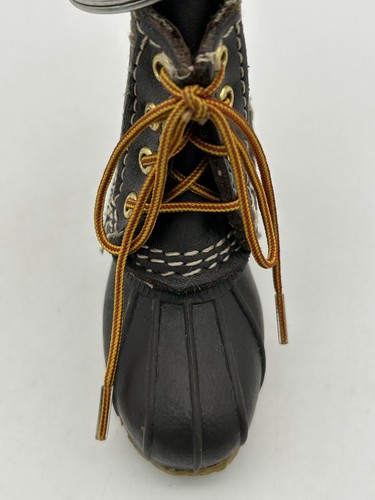 LL Bean Mini Bean Boot Keychain Rubber & Olive Canvas Maine Souvenir - Picture 3 of 6