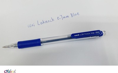 BLUE ink fine point Box of 12 pcs Uni Laknock ball point pen SN101