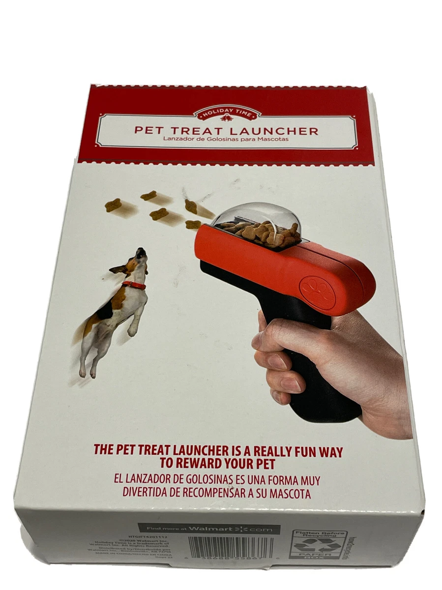 NEW Pet Treat Launcher Dog Fun Game Catch Gun Bone Thrower