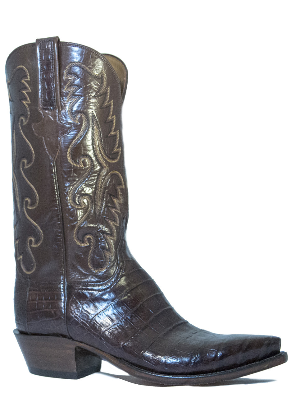 Lucchese para hombre E2145.54 Clásico Caiman vientre Cocodrilo botas de vaquero, Marrón Oscuro Lucchese para hombre E2145.54 Clásico Caiman vientre Cocodrilo botas de vaquero, Marrón Oscuro