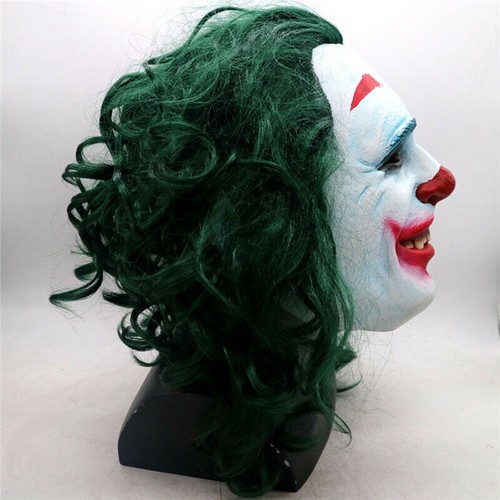 Movie Joker Arthur Fleck Latex Mask Joker Helmet Cosplay Halloween Party Prop - Picture 4 of 5
