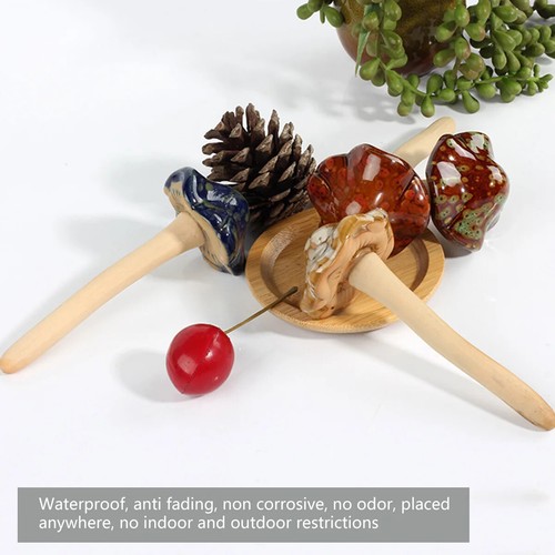 New Mushrooms Decorations Ceramics Fairy Mushroom Ornaments Mushroom Sculpture - Picture 13 of 17