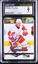 Steve Yzerman Signed 2005-06 Fleer Ultra Card #74 Red Wings CGC 9 JSA 10 Auto