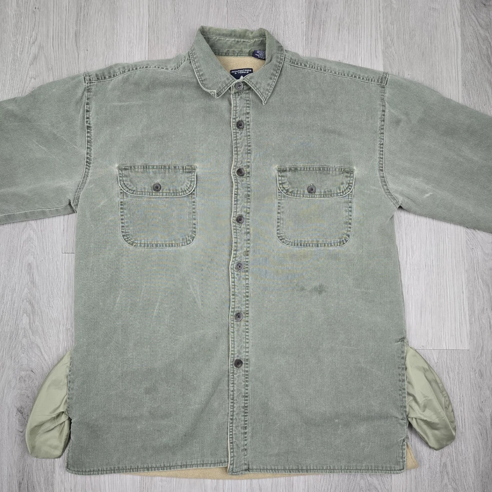 Chaqueta Roundtree Yorke Outfitters Tareas Grande Forrada de Vellón Bolsillos con Botones Foto 2 de 4