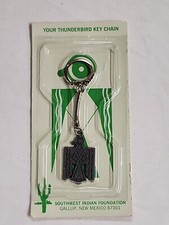 Vintage Your Thunderbird Key Chain Southwest Indian Foundation - NOS Silver