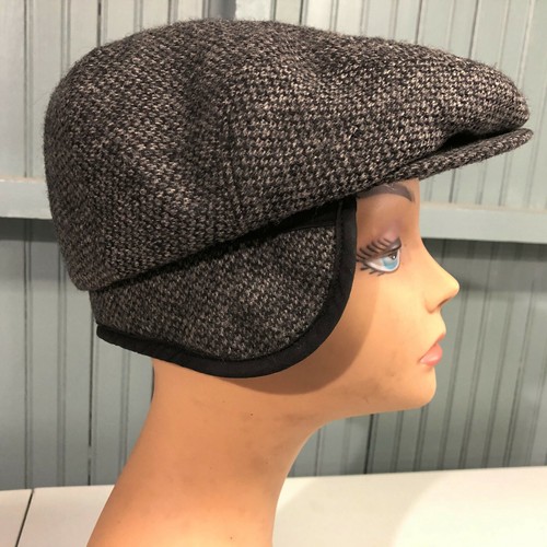 Gorra protectora de lana gris medio resistente a la intemperie gorra plana de cabina - Imagen 5 de 8