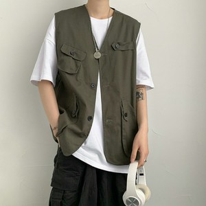 Hommes Sans Manches Pêche Gilet Travelers Multi Poche Extérieur Casual cargo Gilet