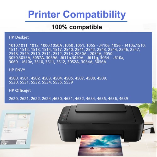 2 Pack 61XL Ink Cartridge Tri-color For HP Deskjet 1000 1050 1055 2050 3000 3050 - Picture 3 of 8