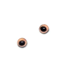 4mm Super Small Light Brown Dog Tiny Animal Glass Eyes Cabochon | Jewelry 