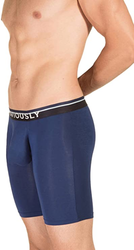 OBVIOUSLY PRIMEMAN 9" BOXER BRIEF IN NAVY BLUE SIZE XL  NEW - Picture 2 of 2