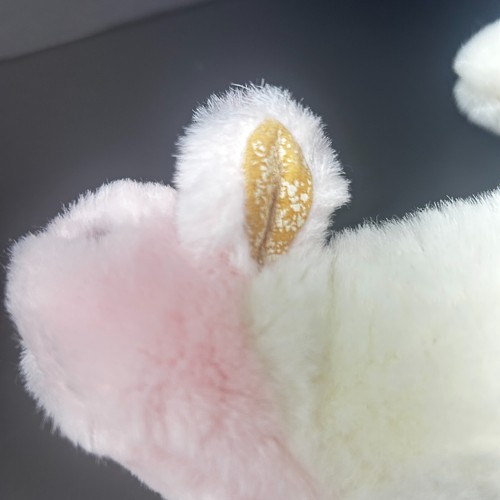 Gund Blanco Peluche Dos Zapatos Oso Felpa Rosa Conejito Zapatilla Pies Vestido Relleno 1985 - Imagen 17 de 20