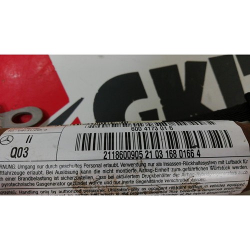 2118600905 AIRBAG CORTINA IZQUIERDO MERCEDES-BENZ CLASE E 2ª GENER. W211 2002-2 - Imagen 3 de 3