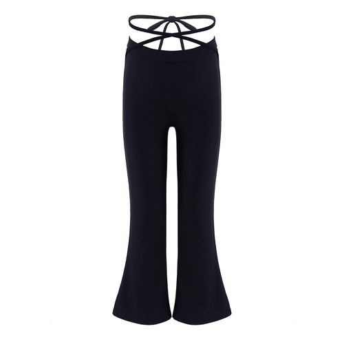 Kids Girls Tights Pants Sports Sweatpants Colorblock Sports Bottoms Dance Yoga - Picture 39 of 41