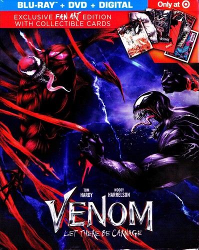 Venom Let There Be Carnage w/ Booklet Blu-ray + DVD + Digi 2021 Target Exclusive - Picture 1 of 2