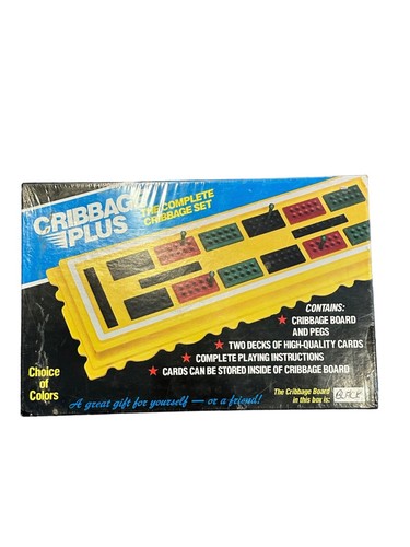 Vintage Marla Toy Cribbage Plus Complete Set Includes Black Board & Cards - Picture 2 of 9