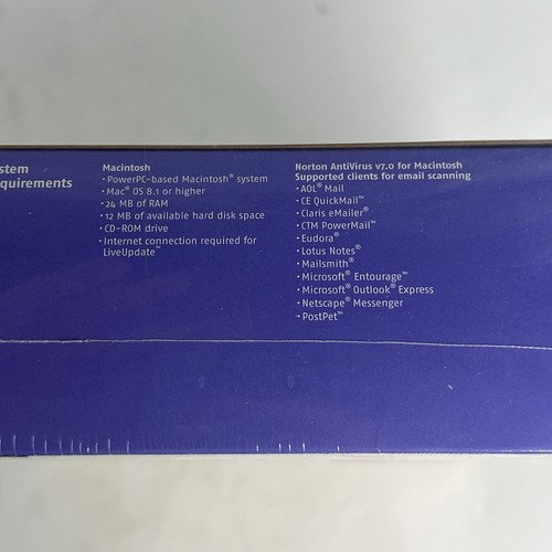 New Old Stock Norton Internet Security Software for Macintosh Sealed Nov/2000 - Picture 10 of 10