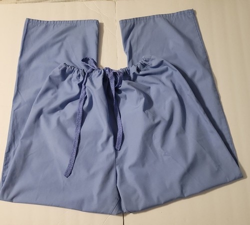 Fashion Seal Healthcare Scrubs Sz XL Blue Drawstring Straight Leg Pull-On Pants - Picture 1 of 7