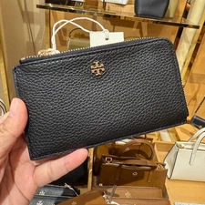 Tory Burch Blake Zip Card Case 168745 Leather Black
