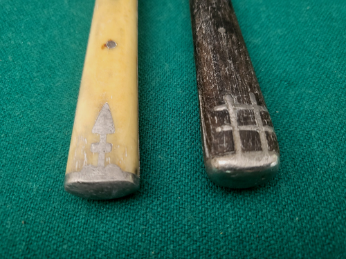 Antique Civil War Era Lot Of 2- 3 Tine Forks, 1-Bone Handle, 1-Wood Handle. - Picture 4 of 5