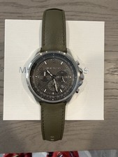 Michael Kors Pilot Watch Men MK-9129 42mm Chrono Green Leather Strap