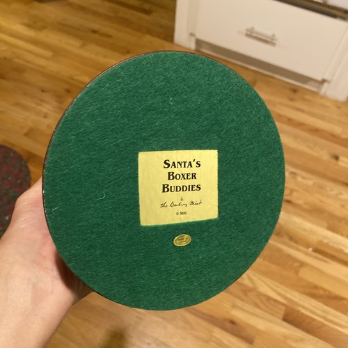 Danbury Mint Santa's Boxer Buddies Hund Weihnachtsfigur selten 10 Zoll - Bild 5 von 19