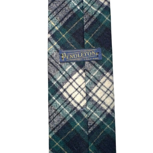 Pendleton Wool Green Plaid Tie - Picture 3 of 5