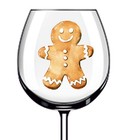 12x Colourful Christmas Gingerman Vinyl Sticker Decal Tumbler Wine Glass Bottle
