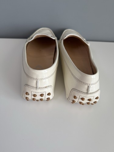 Tod's Ivory Patent Leather Penny Loafers Size 42 Us 12 - Picture 5 of 15