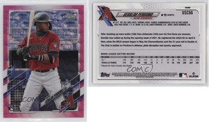2021 Topps Chrome Update Target Pink Wave Refractor Geraldo Perdomo Rookie RC