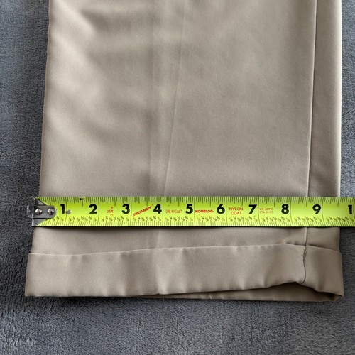 Alan Flusser hellbraune plissierte Anzughose Hose Karriere Business Freizeit 42 x 30 für Herren - Bild 5 von 11