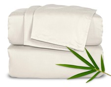 Queen Sheets, Genuine 100% Organic Viscose Derived from Bamboo Bed Sheet Set,...