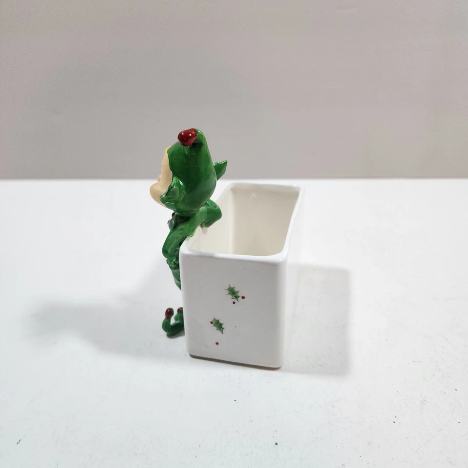 Plantador vintage Holt Howard Navidad Pixie Elf 1959 Foto 3 de 4