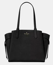 Kate Spade Dumpling Black Pebbled Leather Tote Bag KL012 Purse NWT $499 Retail