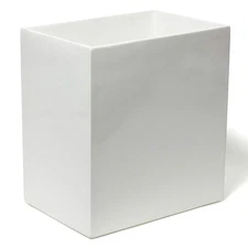 Jonathan Adler Lacquer Bath Wastebasket White